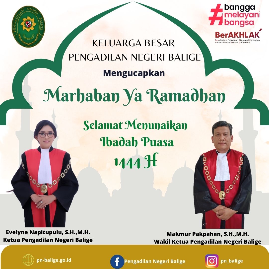 Selamat Menunaikan  Ibadah Puasa 1444 H